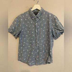 BONOBOS FISH Short Sleeve Shirt‎ M SLIM FIT